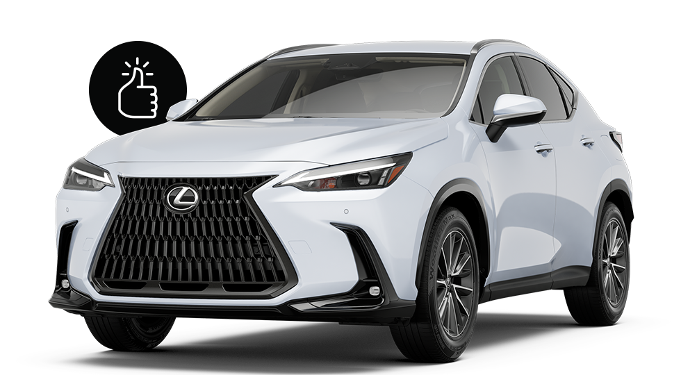 White vehicle with a Thumbs up icon